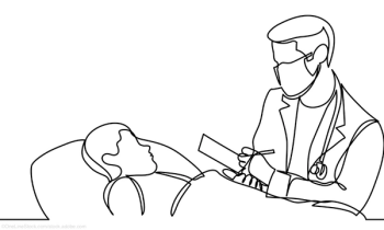 doctor patient line drawing | © OneLineStock.com - stock.adobe.com